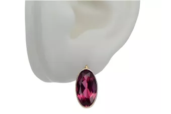 Cercei Rubin Aur galben 14K Vintage vec001y